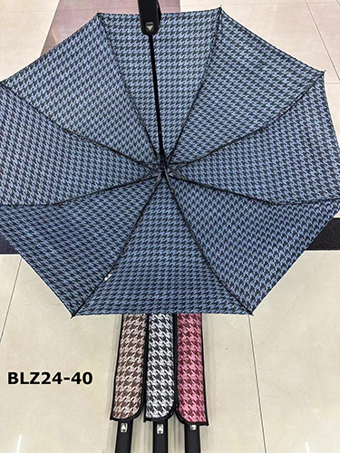 BLZ24-40 three fold auto open manula close 21inch X 8 ribs metal frame umbrella